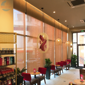 Màn cuốn trơn cho quán café