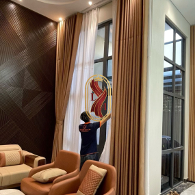 Màn vải 2 lớp cho biệt thự