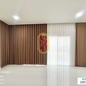 Màn Vải 2 Lớp Một Màu 