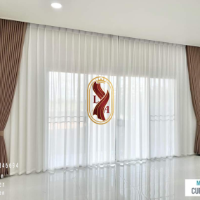 Màn Vải 2 Lớp Một Màu 