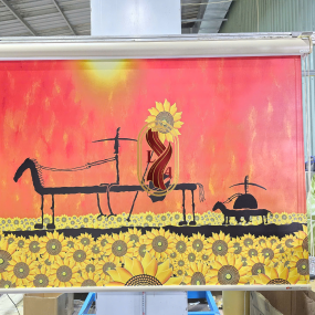 Rèm cuốn in tranh, logo, quảng cáo theo yêu cầu 