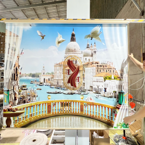 Rèm cuốn in tranh giá rẻ - Màn cửa Linh Anh