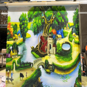 Màn Cuốn In Trang Trí  - Màn cửa Linh Anh